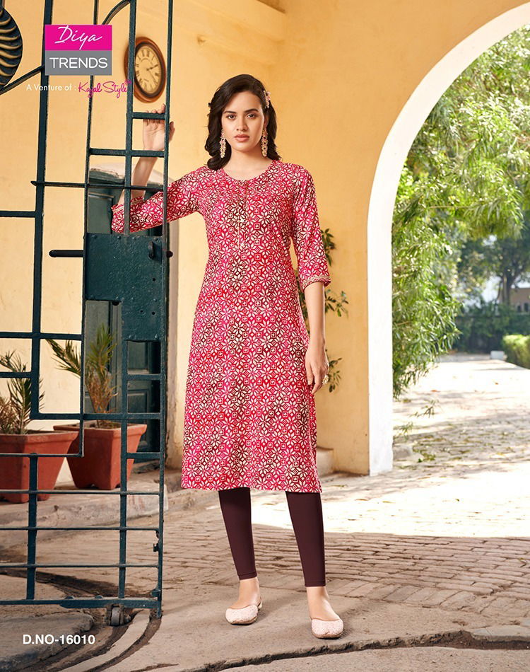 Gardencity Vol 16 By Diya Trends Printed Kurtis Catalog